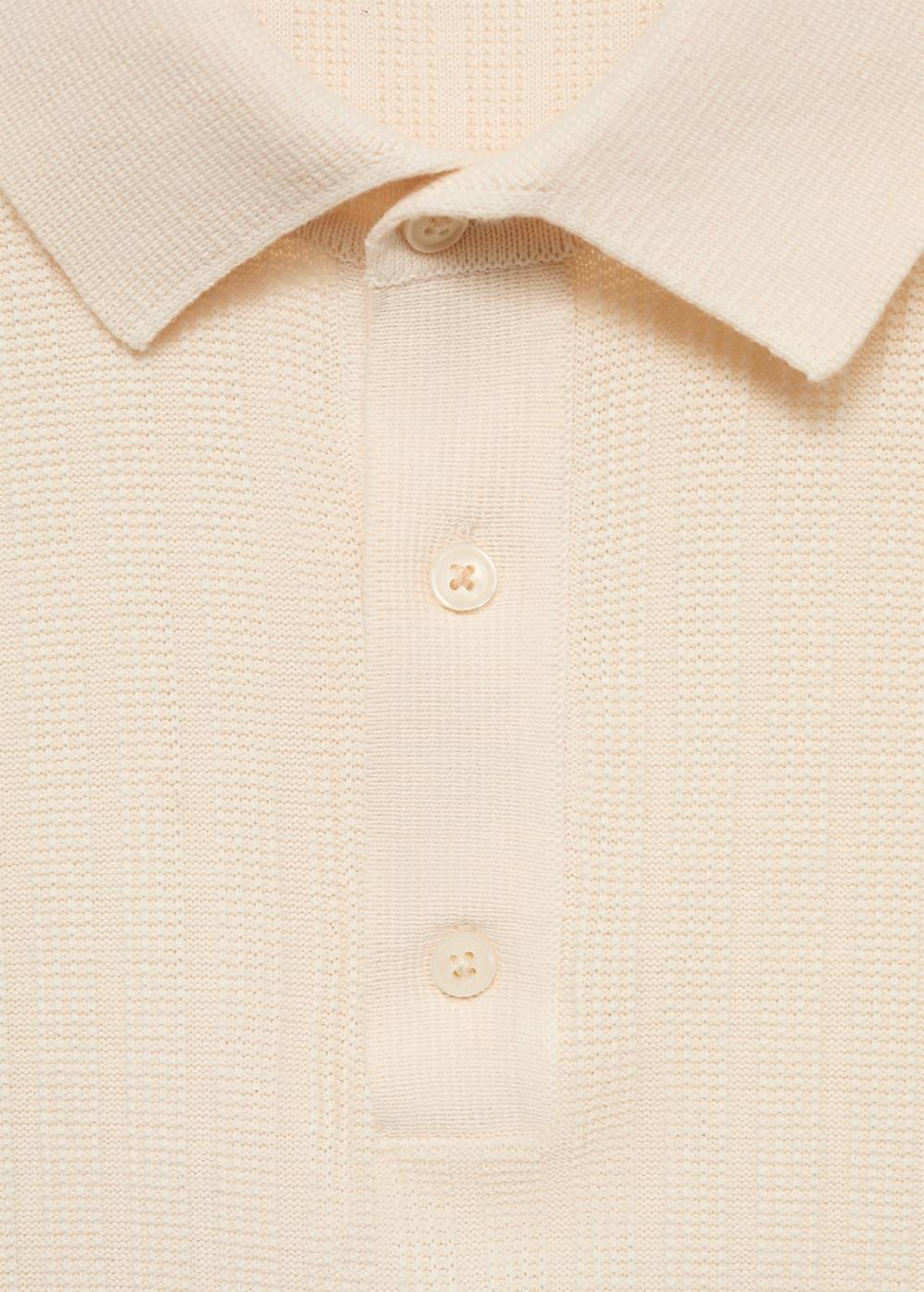 Mango Poloshirt aus 100 % Baumwolle mit Mikrostruktur Exklusivangebot