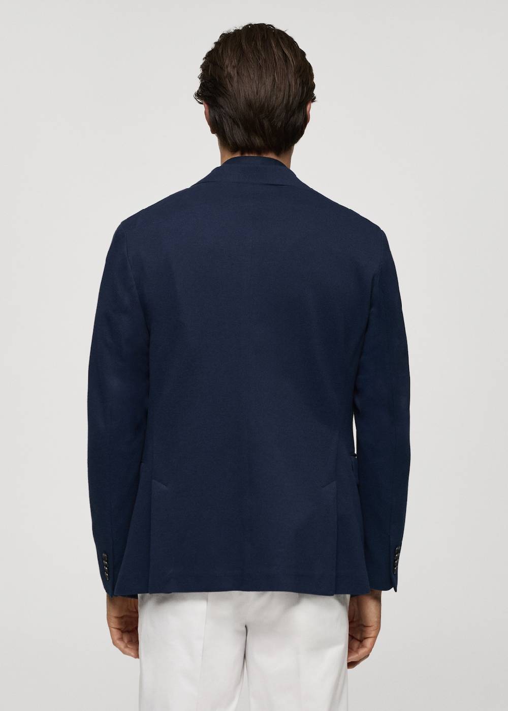 Mango Strukturierter Slim Fit-Baumwollblazer Saisonschlussverkauf