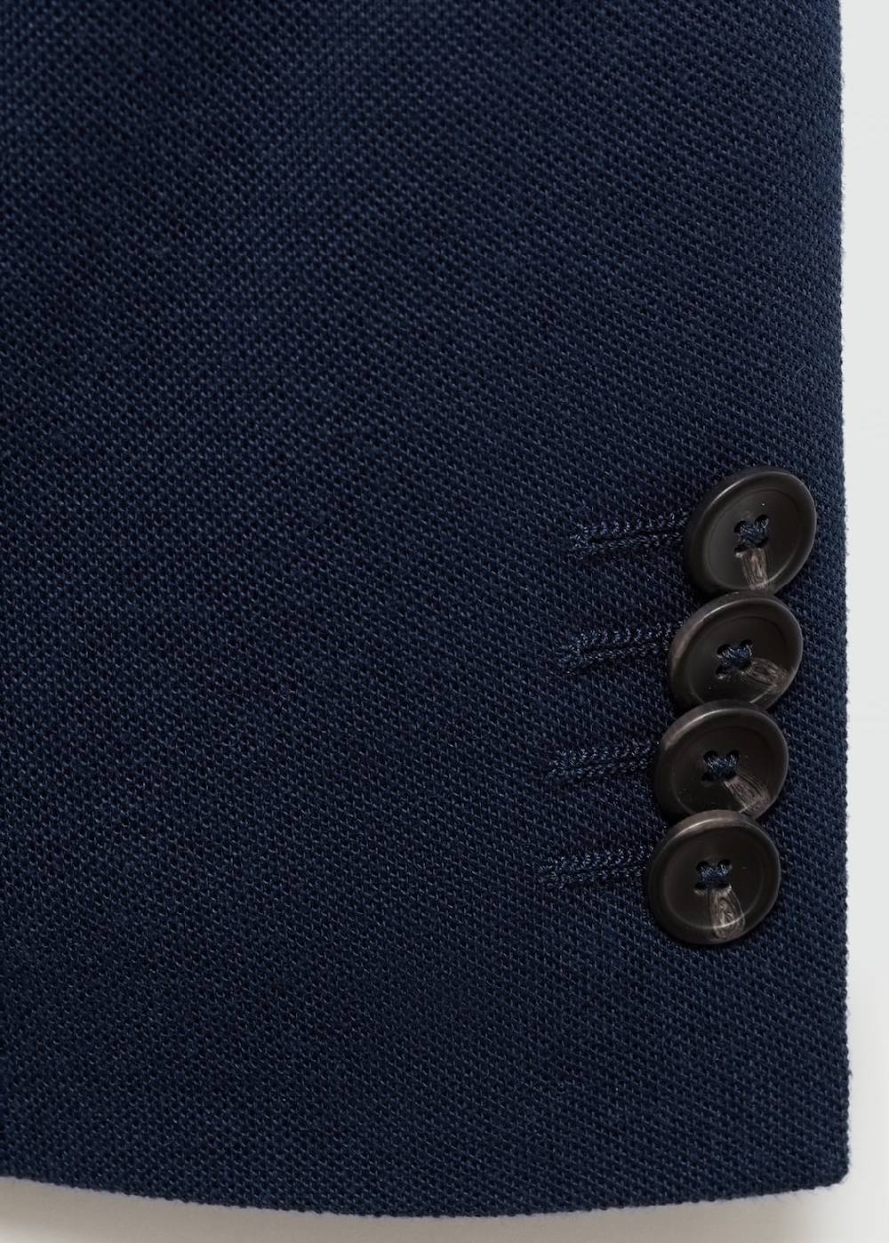 Mango Strukturierter Slim Fit-Baumwollblazer Saisonschlussverkauf