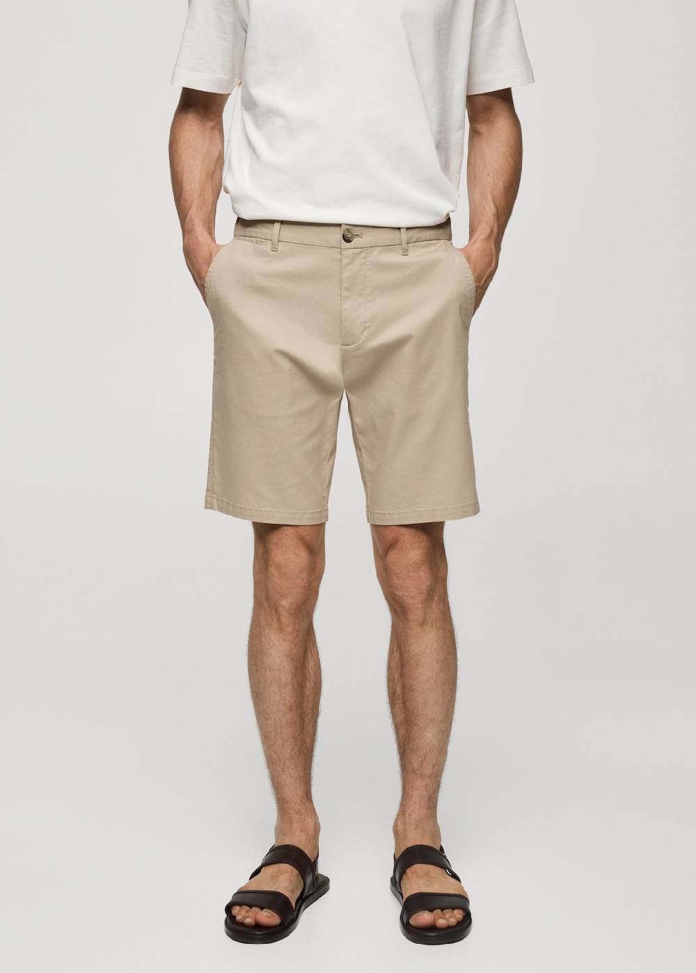 Mango Slim-Fit-Bermudashorts im Chino-Stil aus Baumwolle Vatertagsangebot