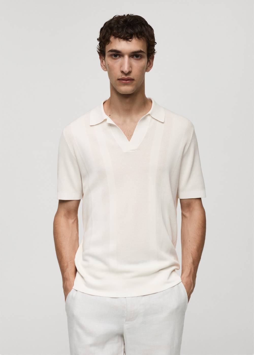 Mango Rippstrick-Poloshirt Jubiläumsangebot