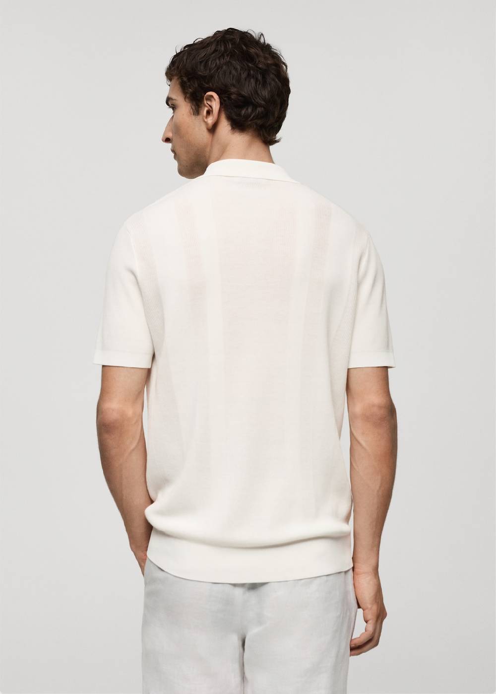 Mango Rippstrick-Poloshirt Jubiläumsangebot