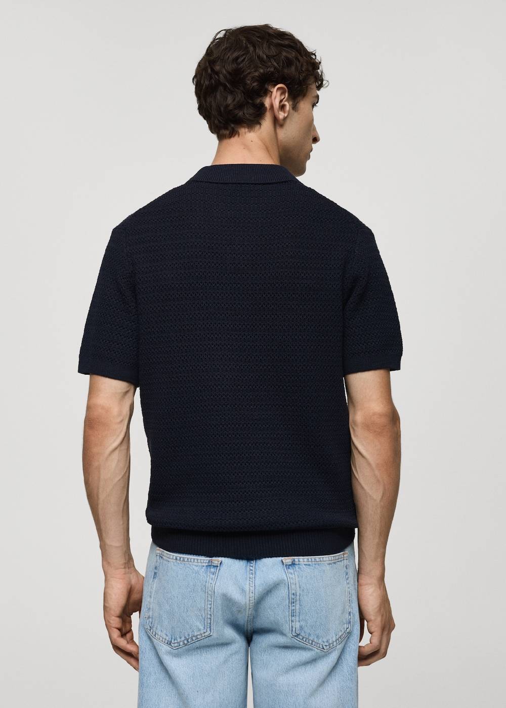 Mango Strickpoloshirt in Flecht-Optik Blitzangebot