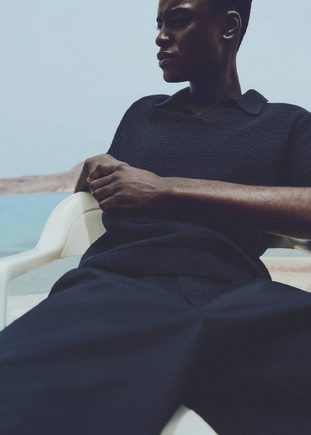 Mango Strickpoloshirt in Flecht-Optik Blitzangebot