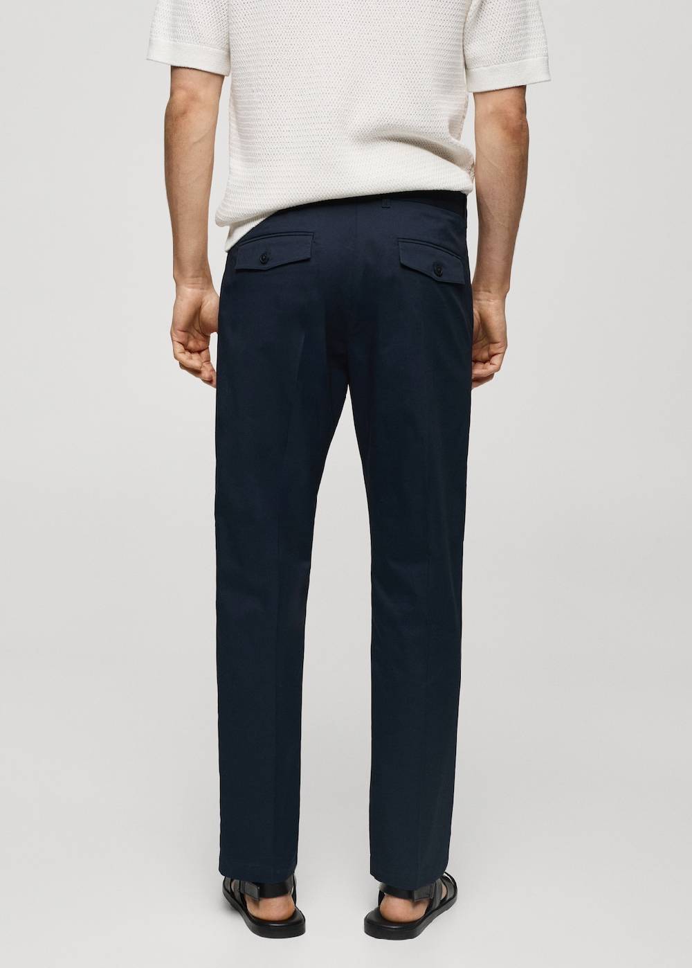 Mango Regular Fit-Baumwollhose mit Struktur Riesige Ersparnisse