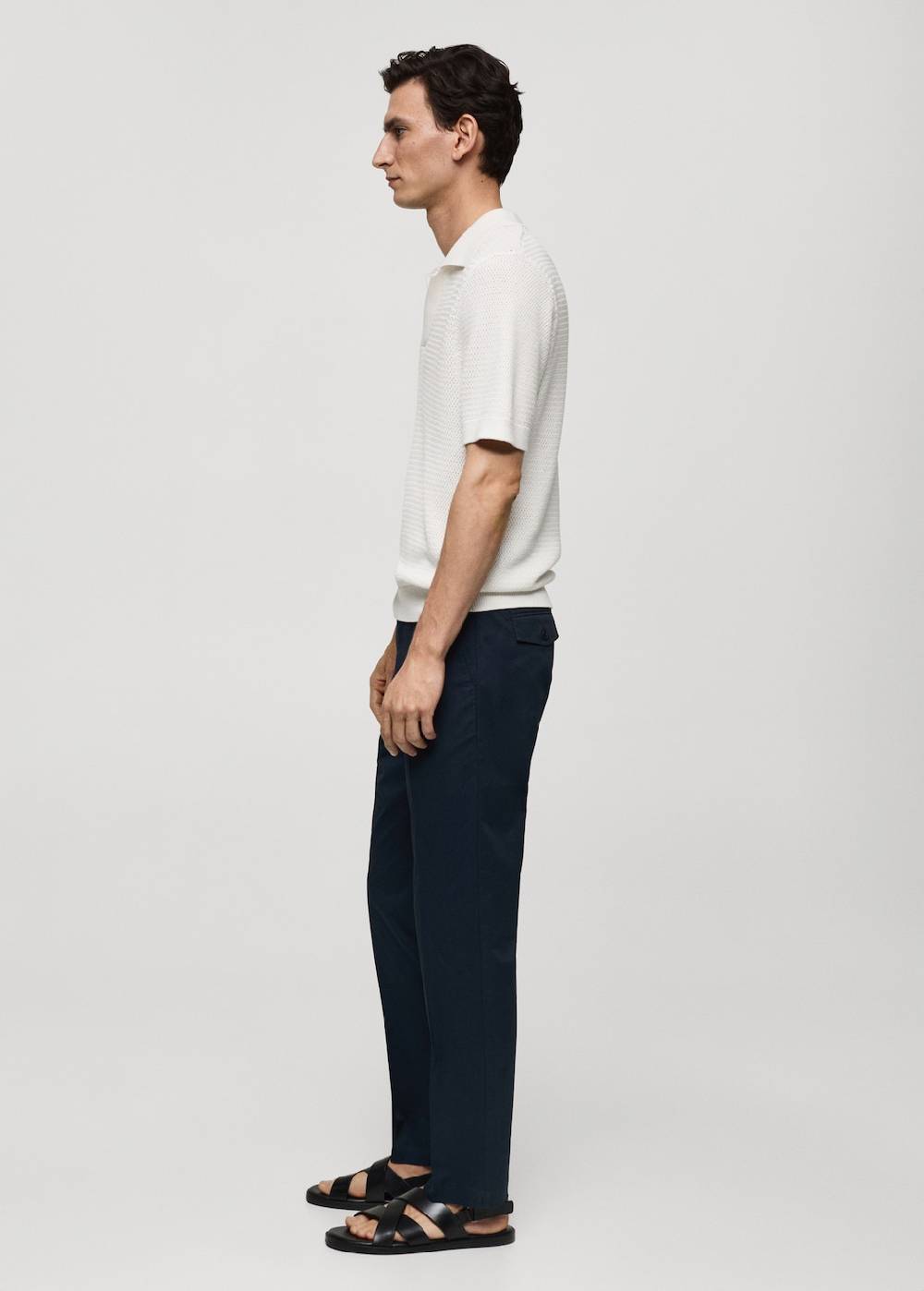 Mango Regular Fit-Baumwollhose mit Struktur Riesige Ersparnisse