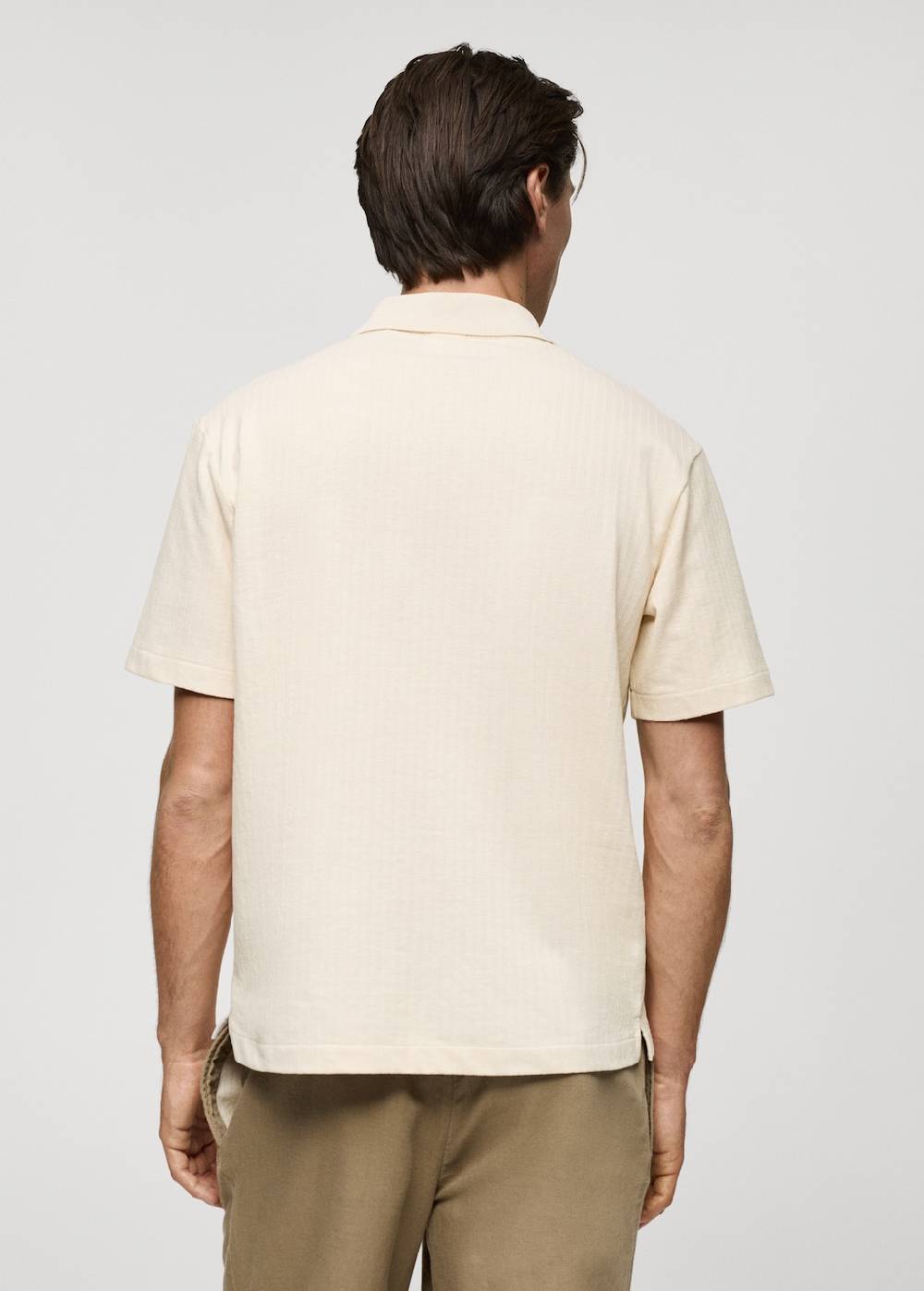 Mango Geripptes Regular-Fit-Poloshirt aus Baumwolle VIP-Rabatte