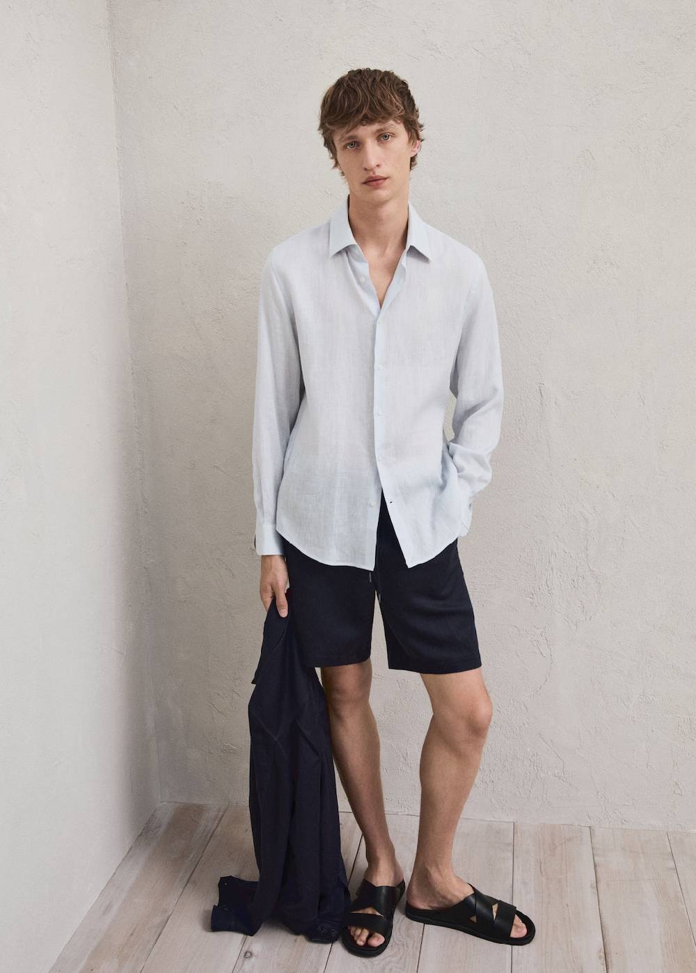 Mango Leinen-Bermudashorts aus Tencel mit Kordelzug Tiefpreis