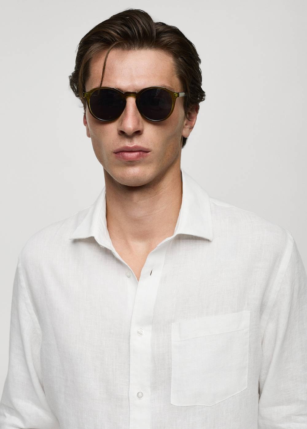 Mango Classic-Fit-Hemd aus 100 % Leinen Kostenlose Rückgabe