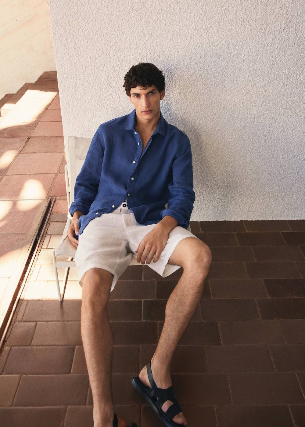 Mango Slim-Fit-Bermudashorts aus 100 % Leinen Letzte 2 Tage