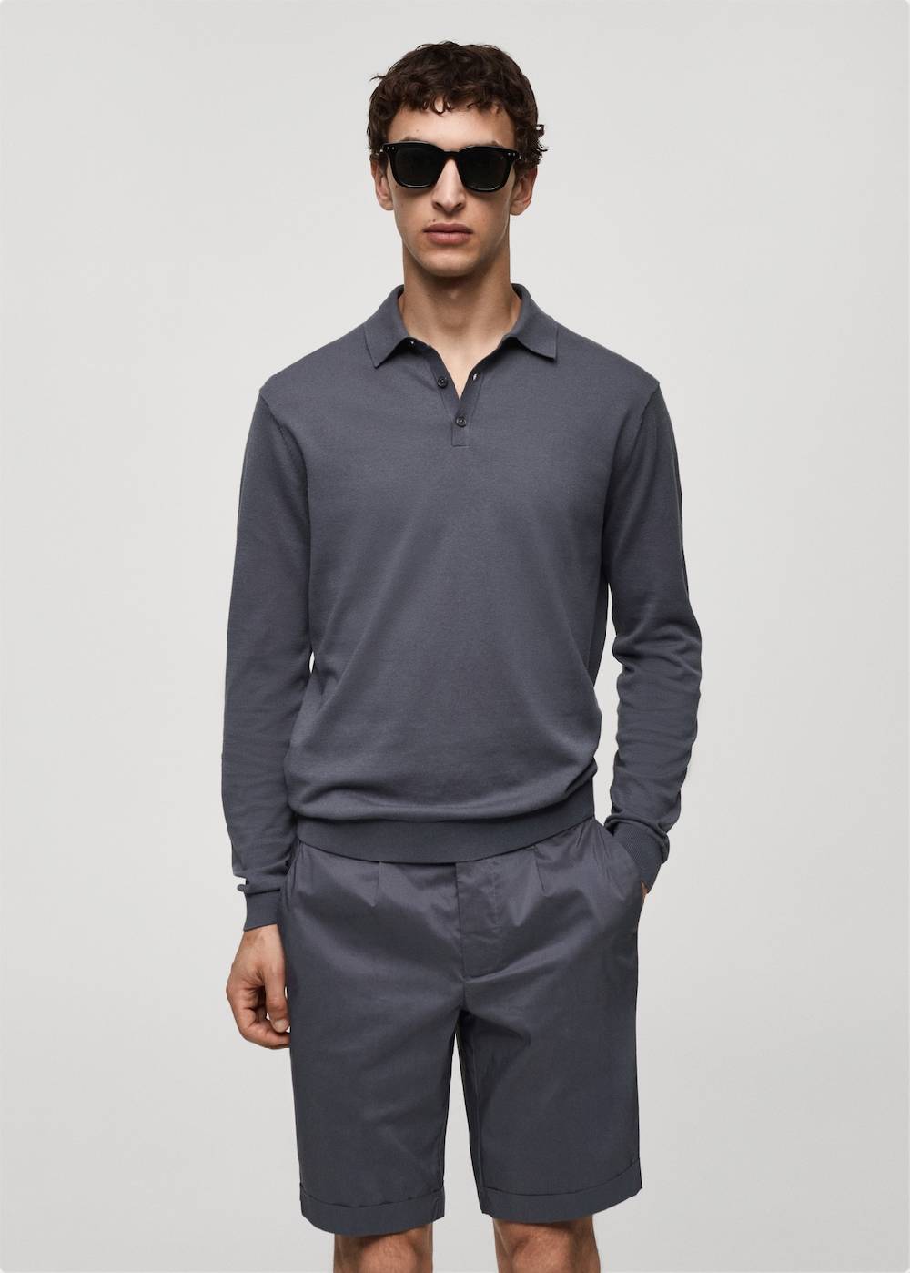 Mango Strick-Poloshirt aus 100 % Baumwolle Letzter Tag