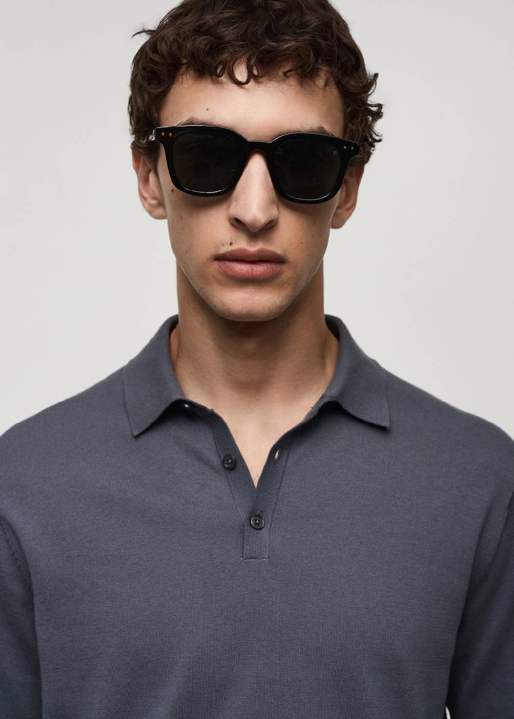 Mango Strick-Poloshirt aus 100 % Baumwolle Letzter Tag