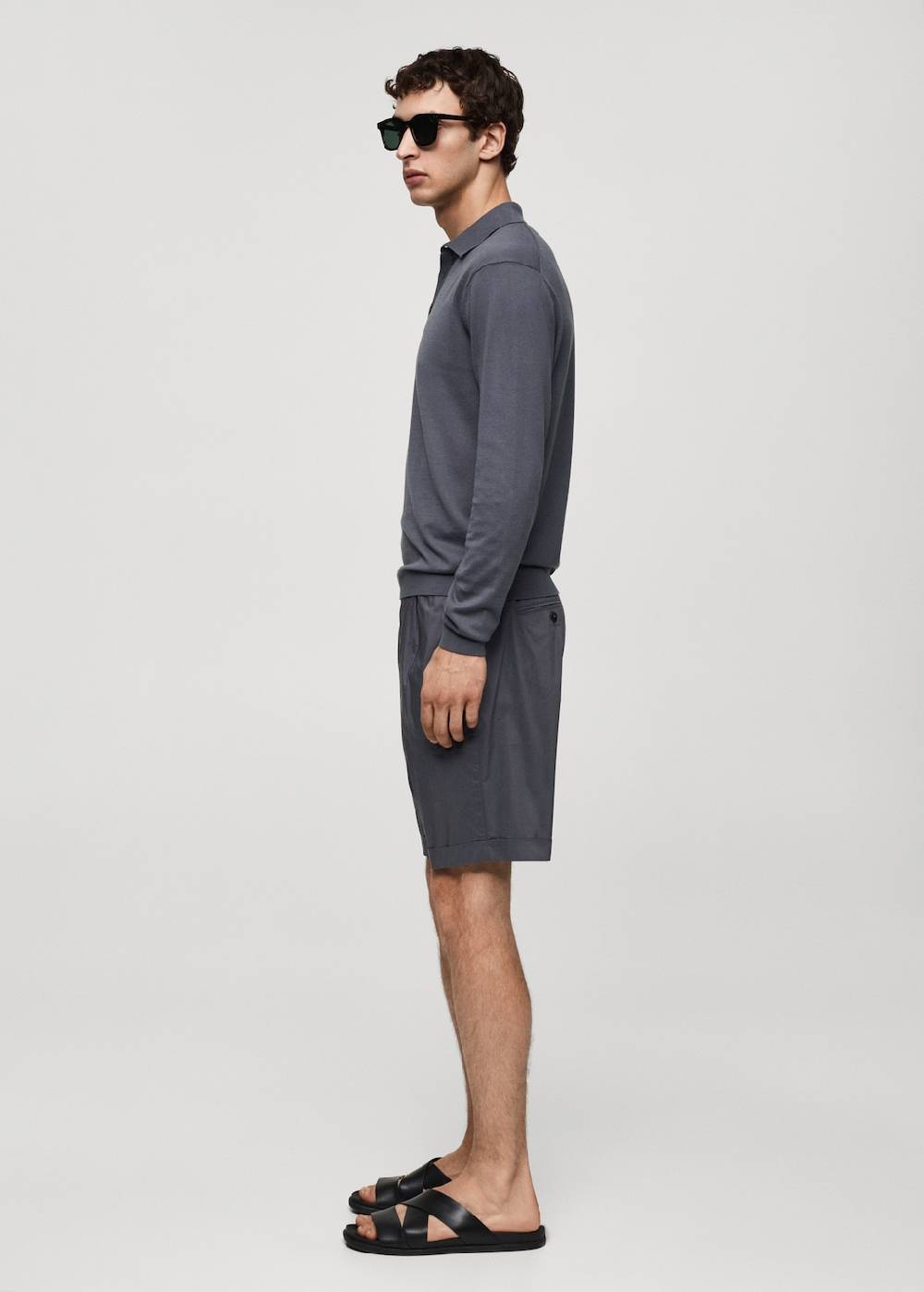 Mango Strick-Poloshirt aus 100 % Baumwolle Letzter Tag