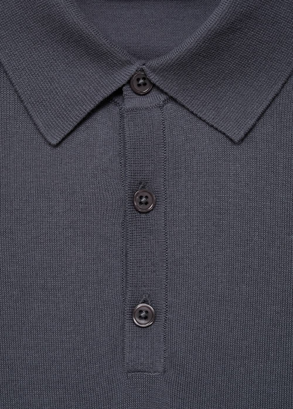 Mango Strick-Poloshirt aus 100 % Baumwolle Letzter Tag