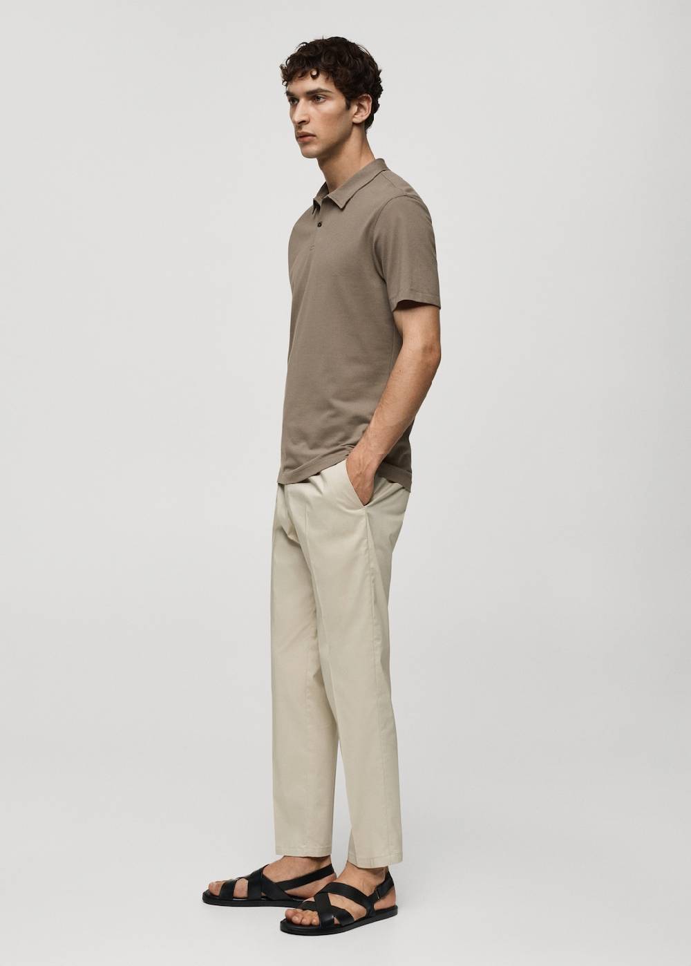 Mango Strukturiertes Slim-Fit-Poloshirt aus Baumwoll-Piqué Zeitbegrenzte Promotion