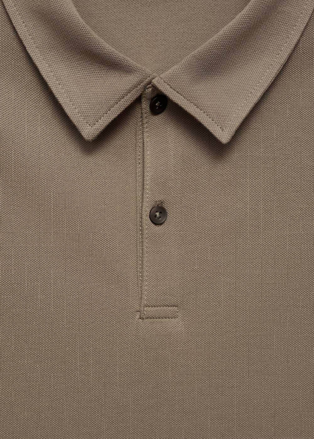 Mango Strukturiertes Slim-Fit-Poloshirt aus Baumwoll-Piqué Zeitbegrenzte Promotion