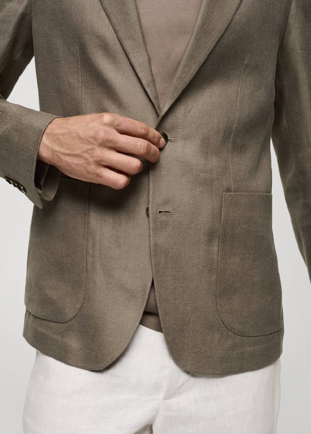 Mango Slim Fit-Blazer aus 100 % Leinen Nur für heute
