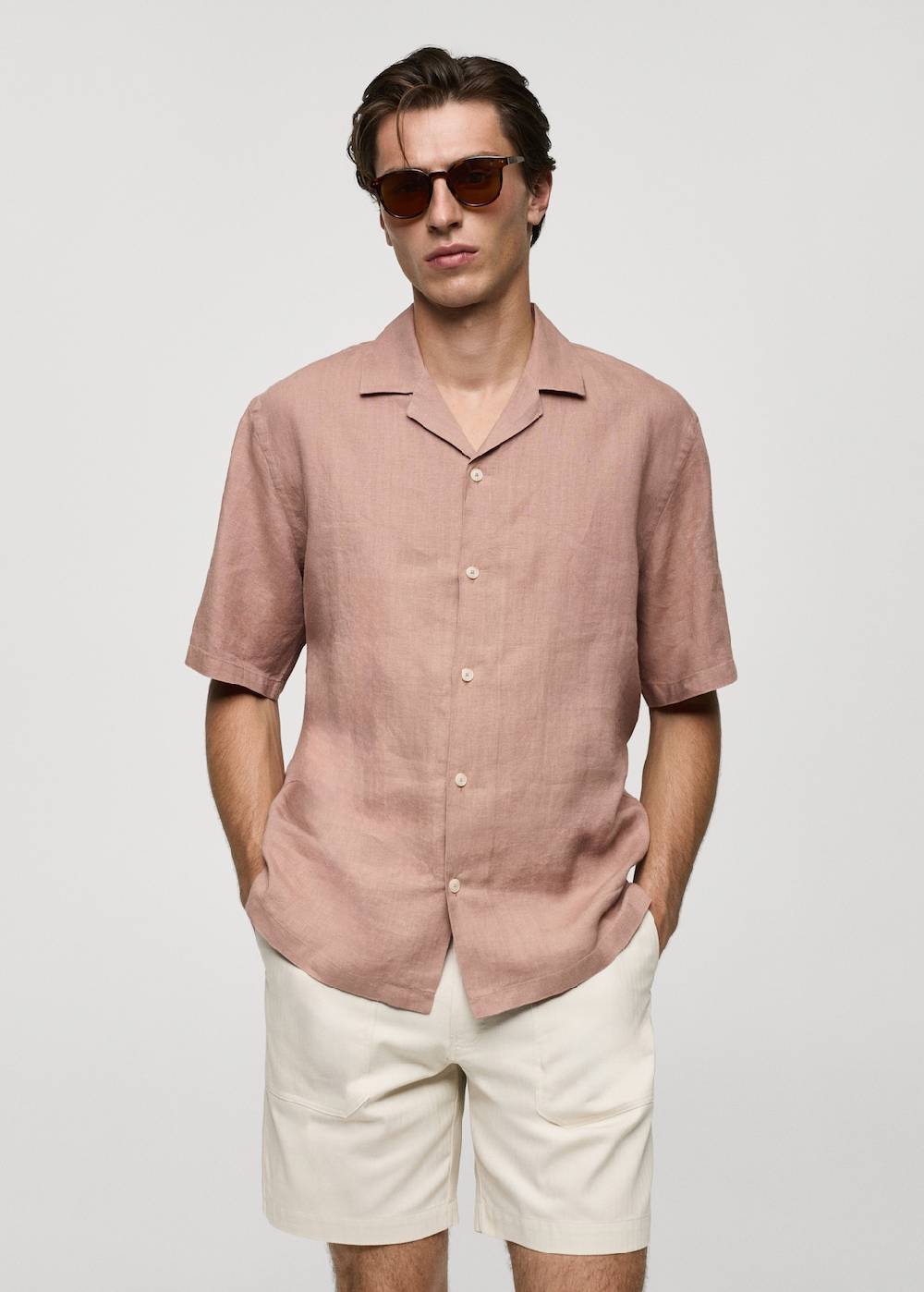 Mango Regular Fit-Hemd aus 100 % Leinen Nur noch ein Tag übrig