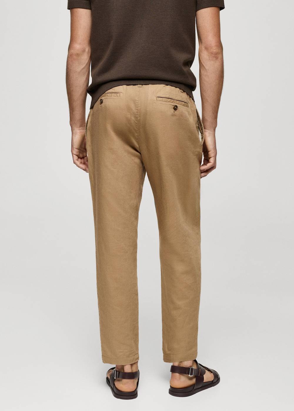 Mango Slim Fit-Leinenhose mit Kordel Begrenzt auf 3 Tage