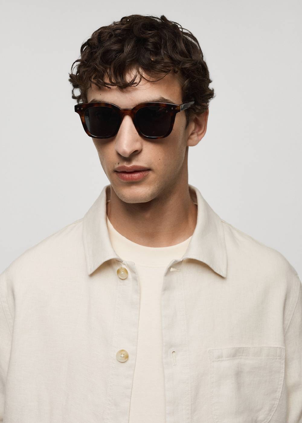 Mango Overshirt mit Taschen aus 100 % Leinen Speichern exportieren