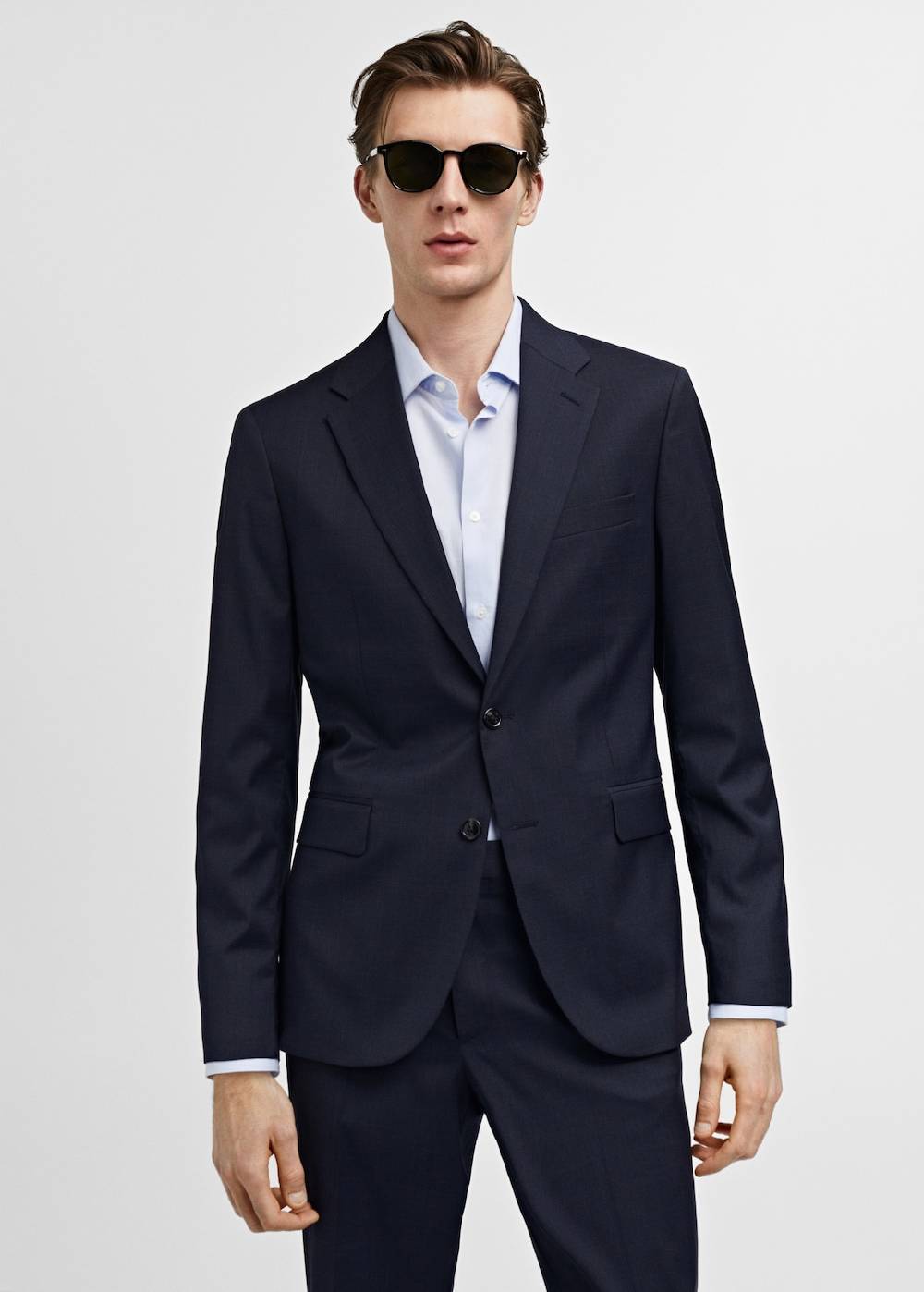 Mango Slim Fit-Anzugsakko aus Stretchbaumwolle 2025