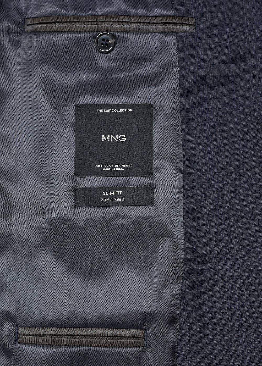 Mango Slim Fit-Anzugsakko aus Stretchbaumwolle 2025