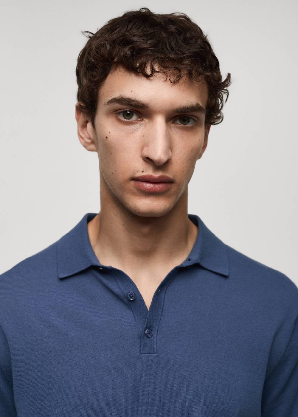 Mango Strick-Poloshirt aus 100 % Baumwolle Outlet