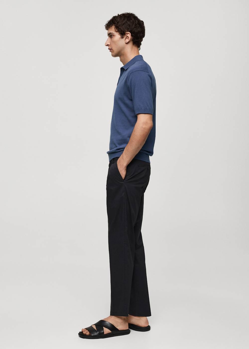 Mango Strick-Poloshirt aus 100 % Baumwolle Outlet