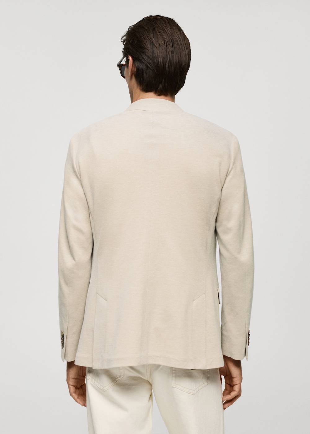 Mango Strukturierter Slim Fit-Baumwollblazer Auslauf