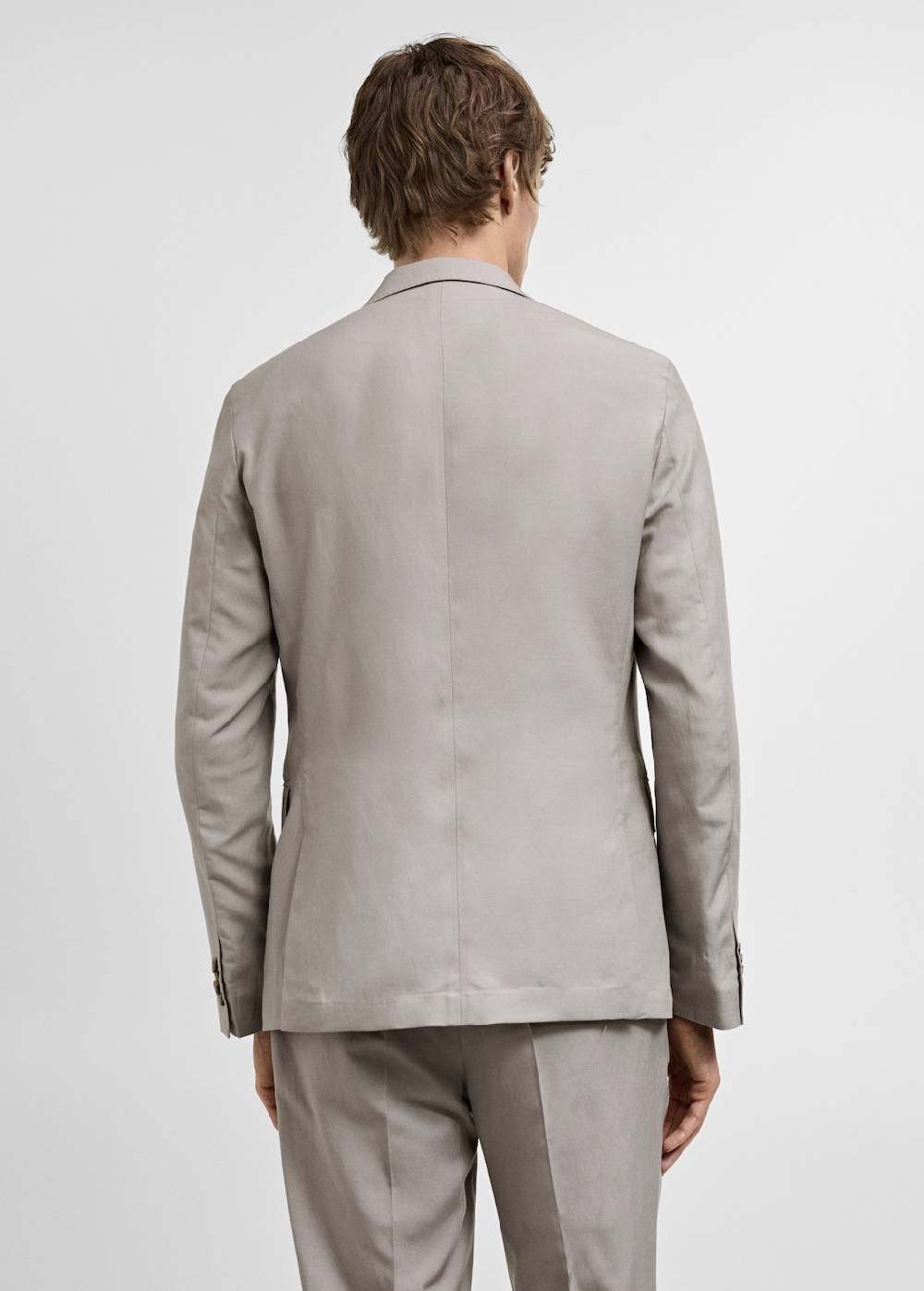 Mango Slim Fit-Anzugblazer aus Leinengemisch im Angebot