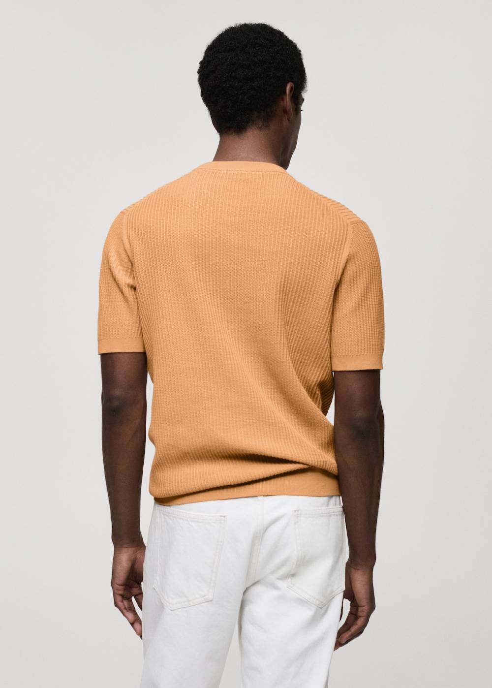 Mango Geripptes Strick-T-Shirt Günstiger Verkauf