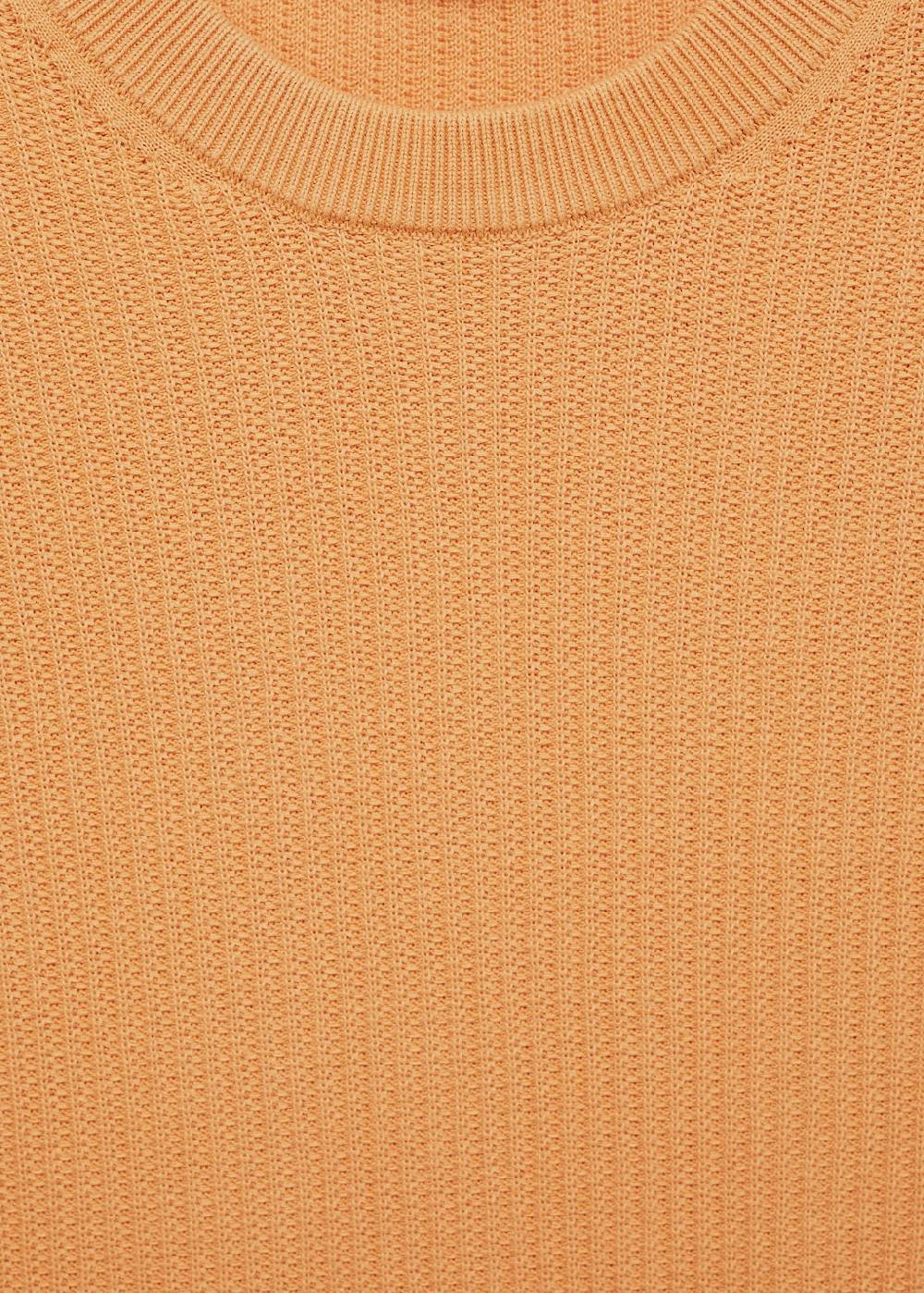 Mango Geripptes Strick-T-Shirt Günstiger Verkauf