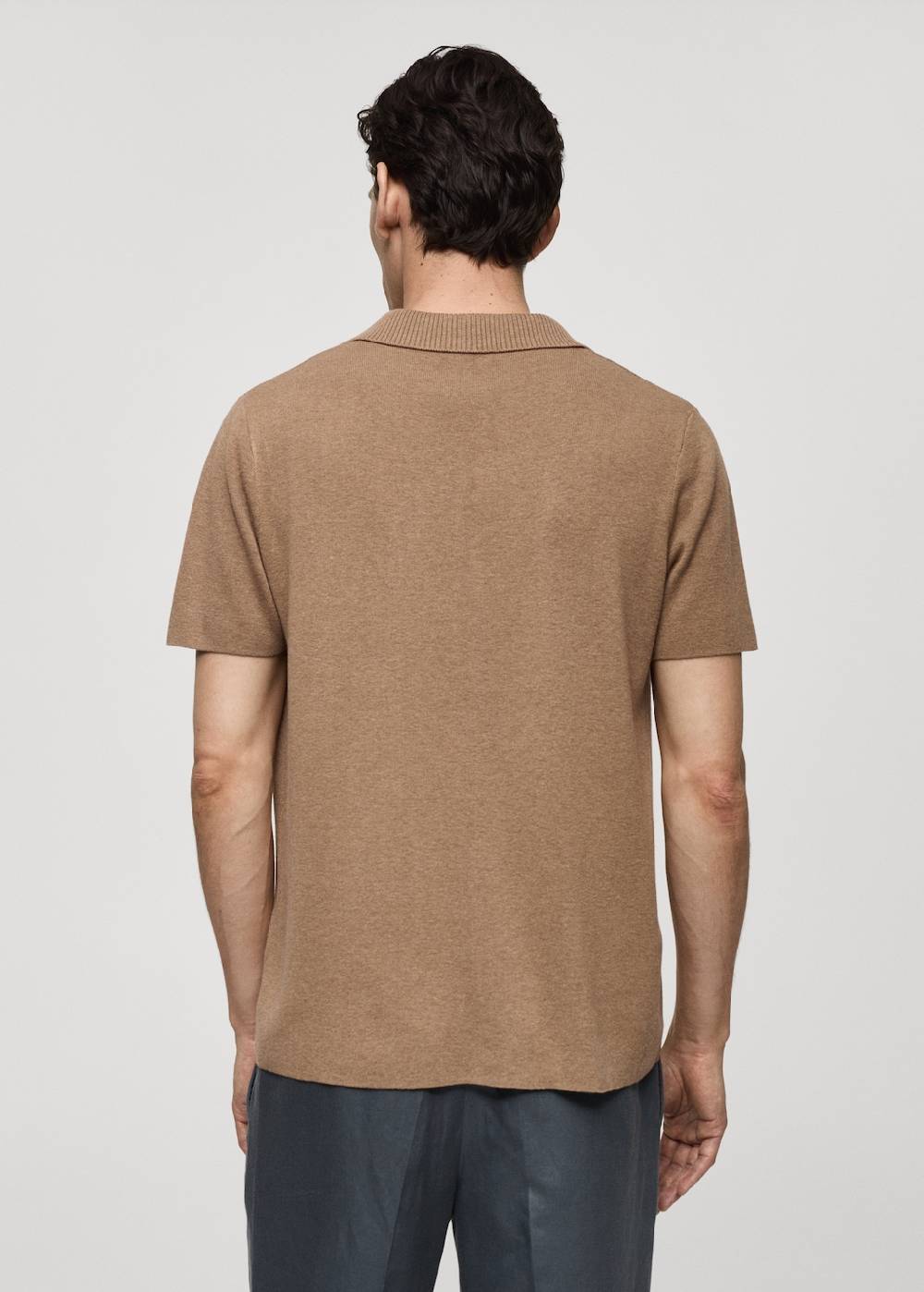 Mango Texturiertes Strick-Poloshirt aus Baumwolle Meist gekauft