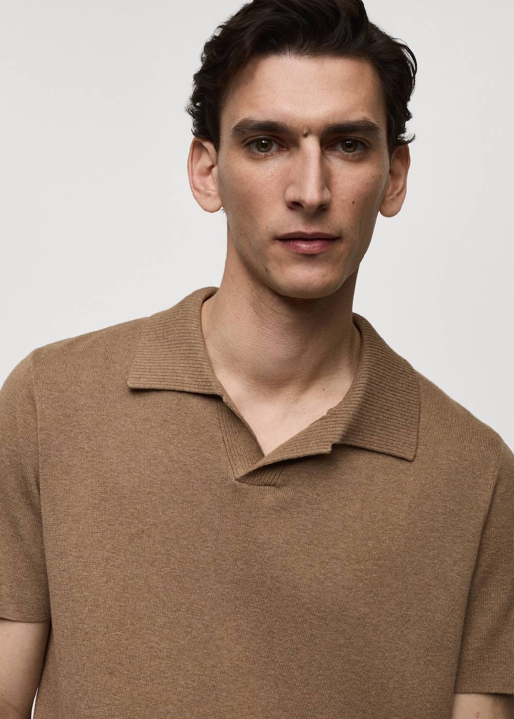 Mango Texturiertes Strick-Poloshirt aus Baumwolle Meist gekauft