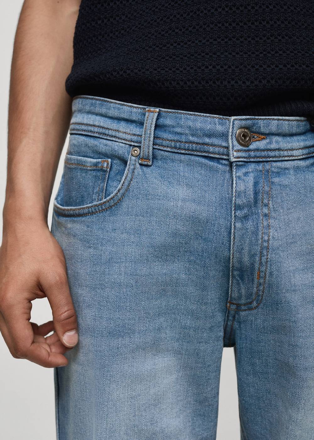 Mango Slim Fit-Jeans-Bermudashorts Günstig kaufen
