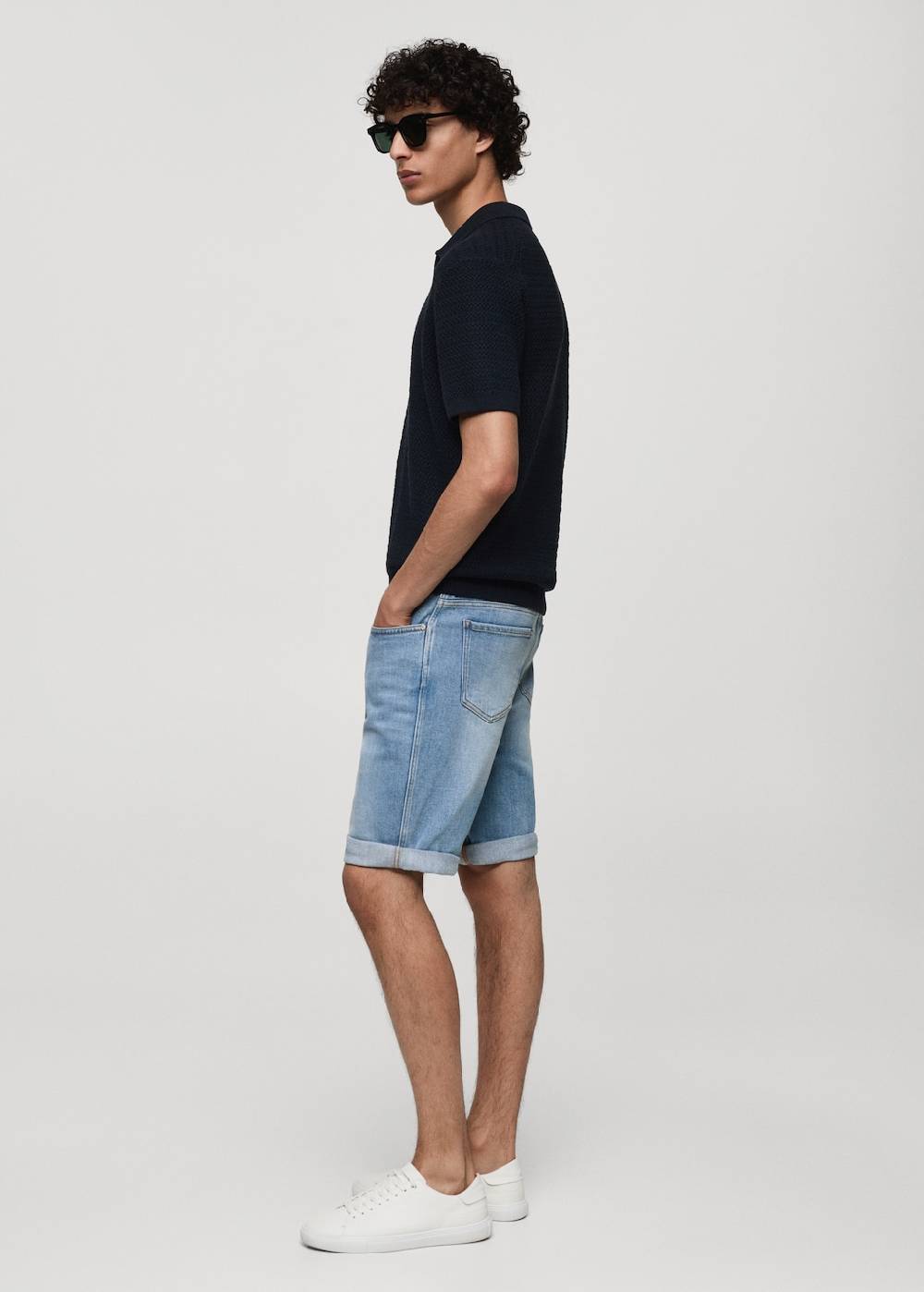 Mango Slim Fit-Jeans-Bermudashorts Günstig kaufen