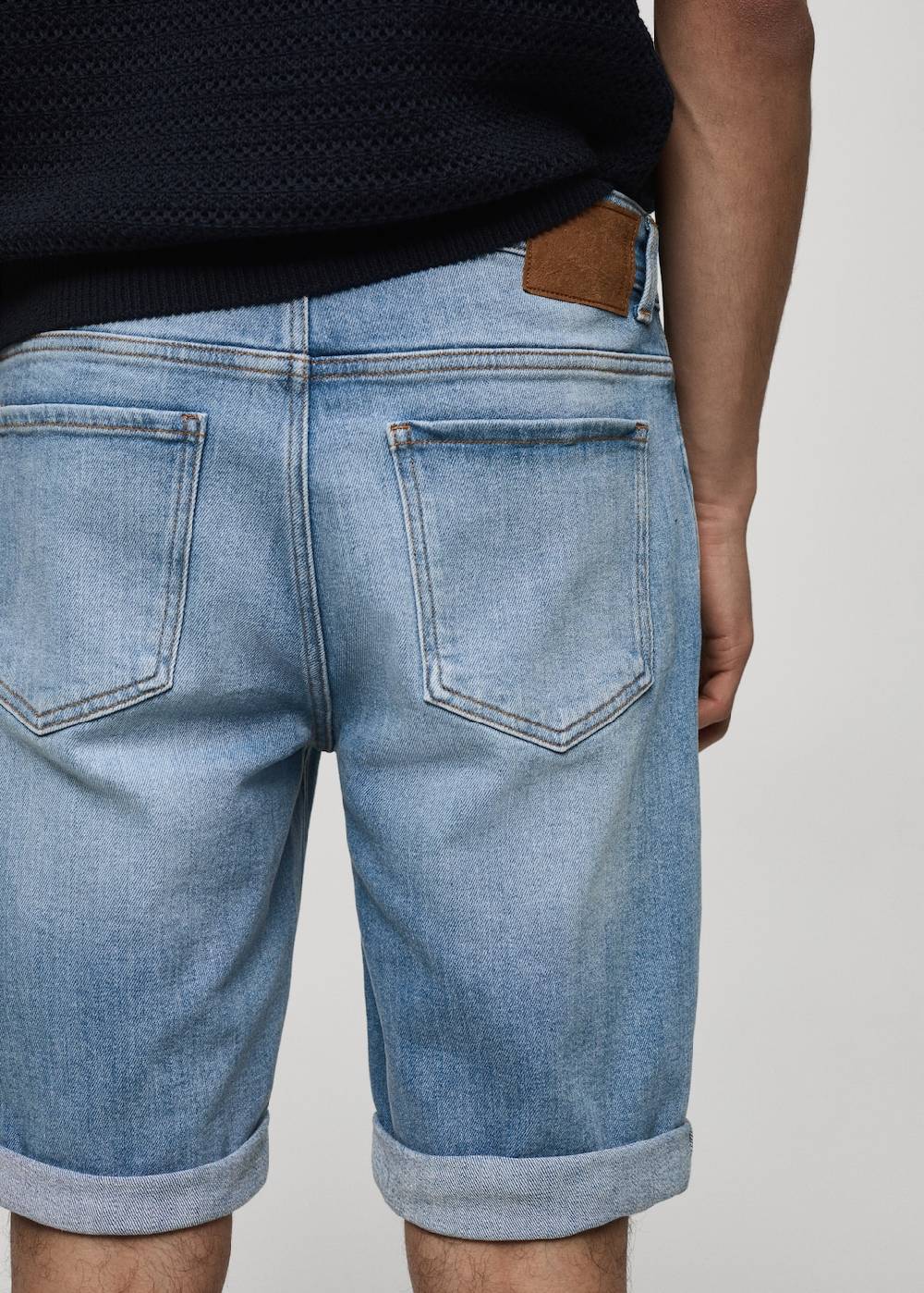 Mango Slim Fit-Jeans-Bermudashorts Günstig kaufen