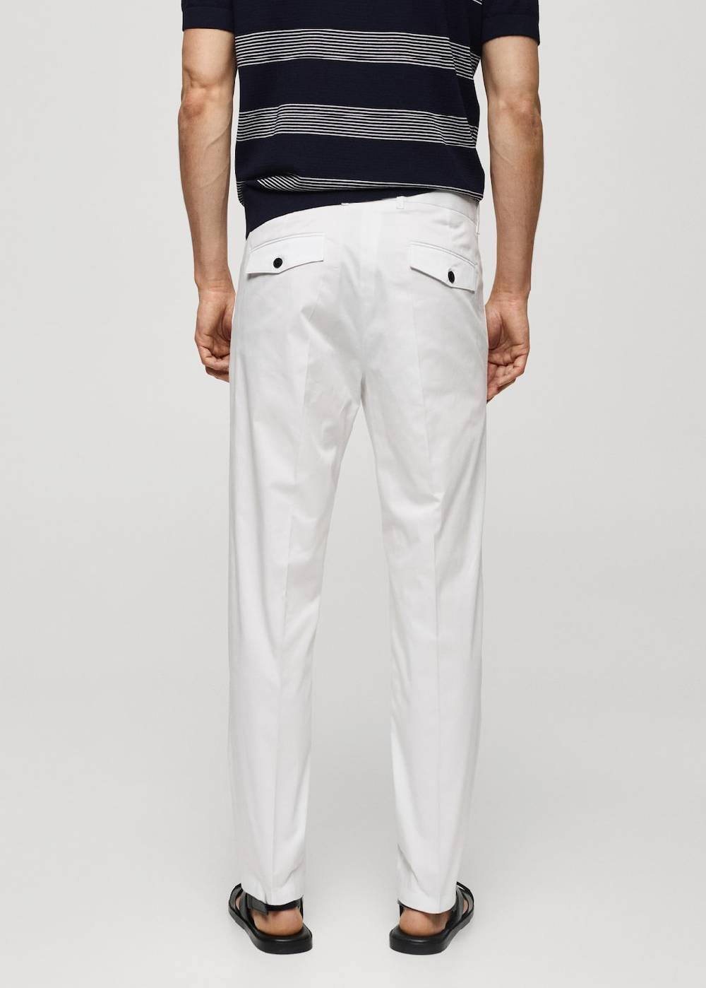 Mango Regular Fit-Baumwollhose mit Struktur Flash Sale