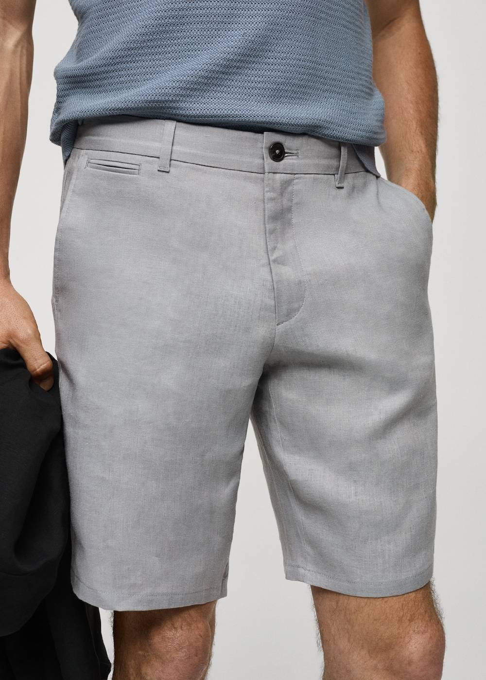 Mango Slim-Fit-Bermudashorts aus 100 % Leinen Begrenztes Angebot