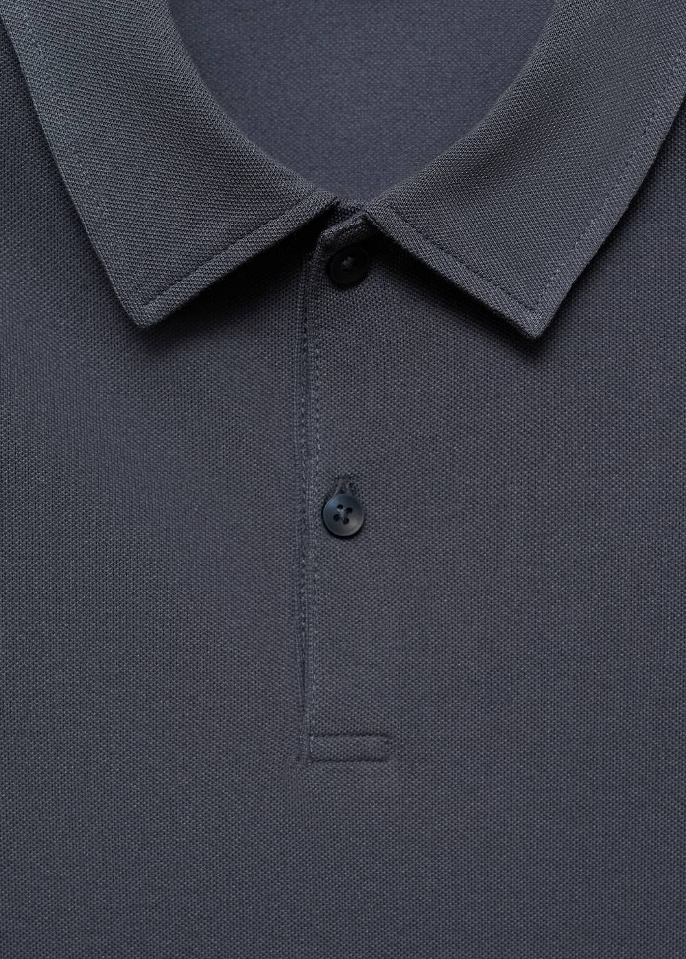 Mango Strukturiertes Slim-Fit-Poloshirt aus Baumwoll-Piqué Saisonschlussverkauf