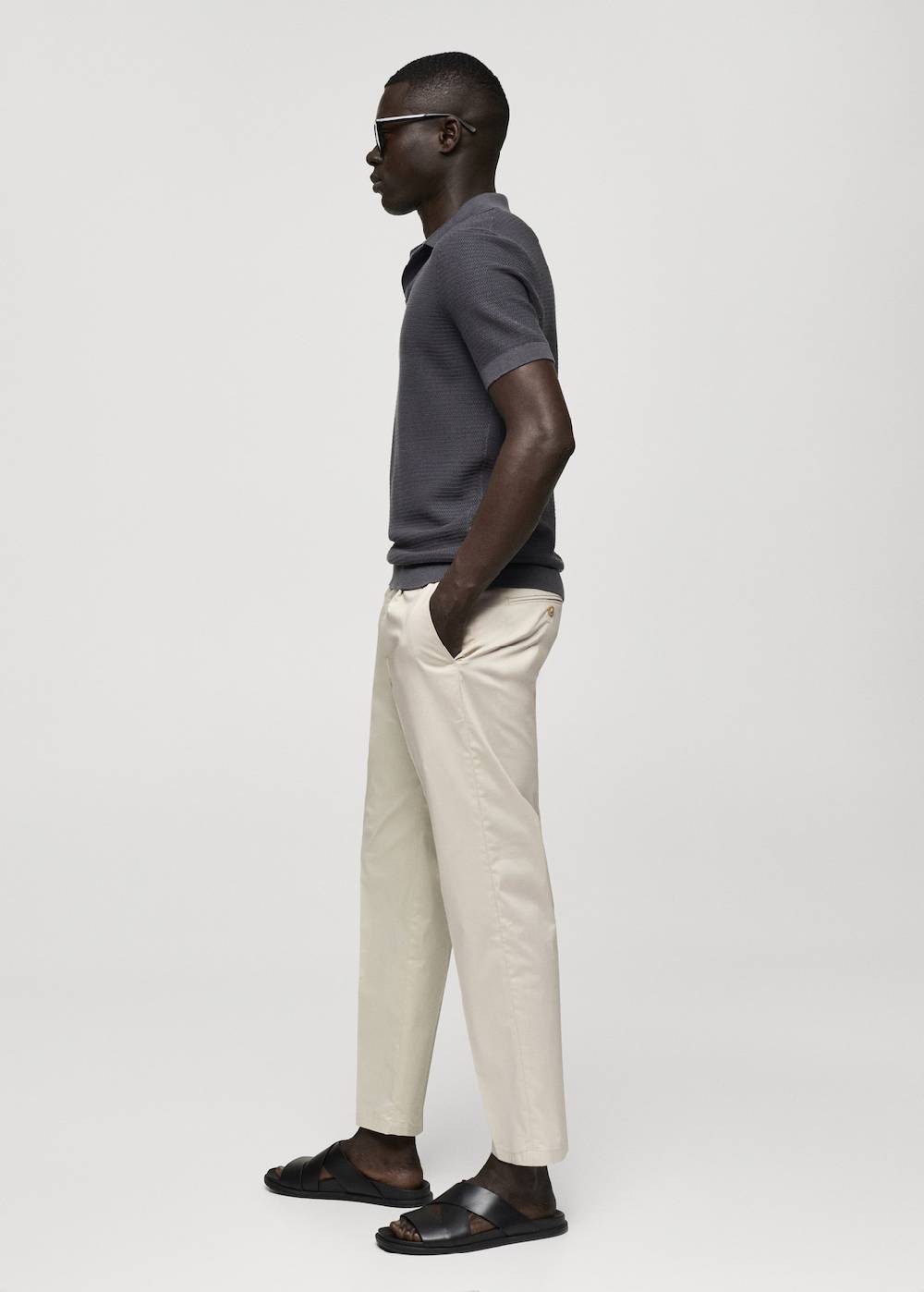 Mango Slim Fit-Bundfaltenhose aus Baumwolle Cyber Monday