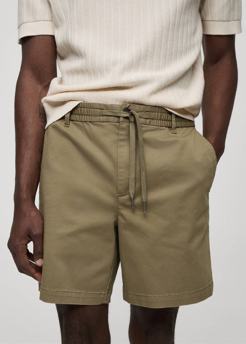 Mango Baumwoll-Bermudashorts mit Kordelzug Osterangebot