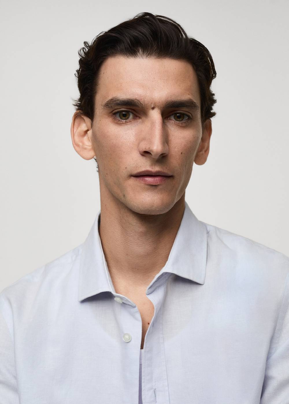 Mango Classic Fit-Leinenhemd Heißer Verkauf