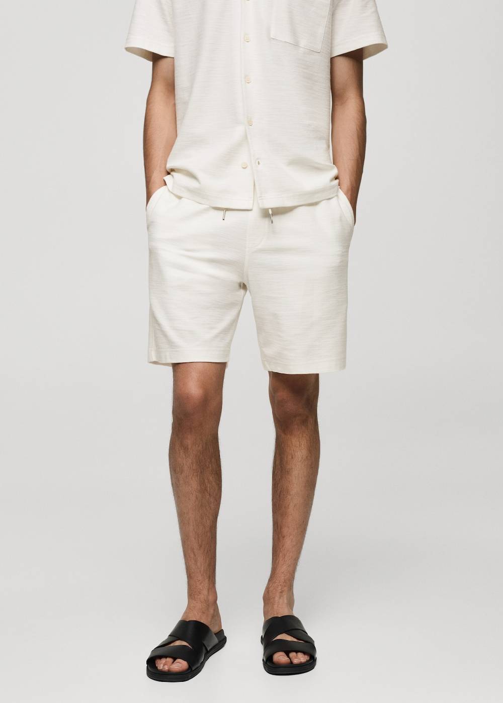 Mango Baumwoll-Bermudashorts mit Kordelzug Zeitlich begrenztes Angebot