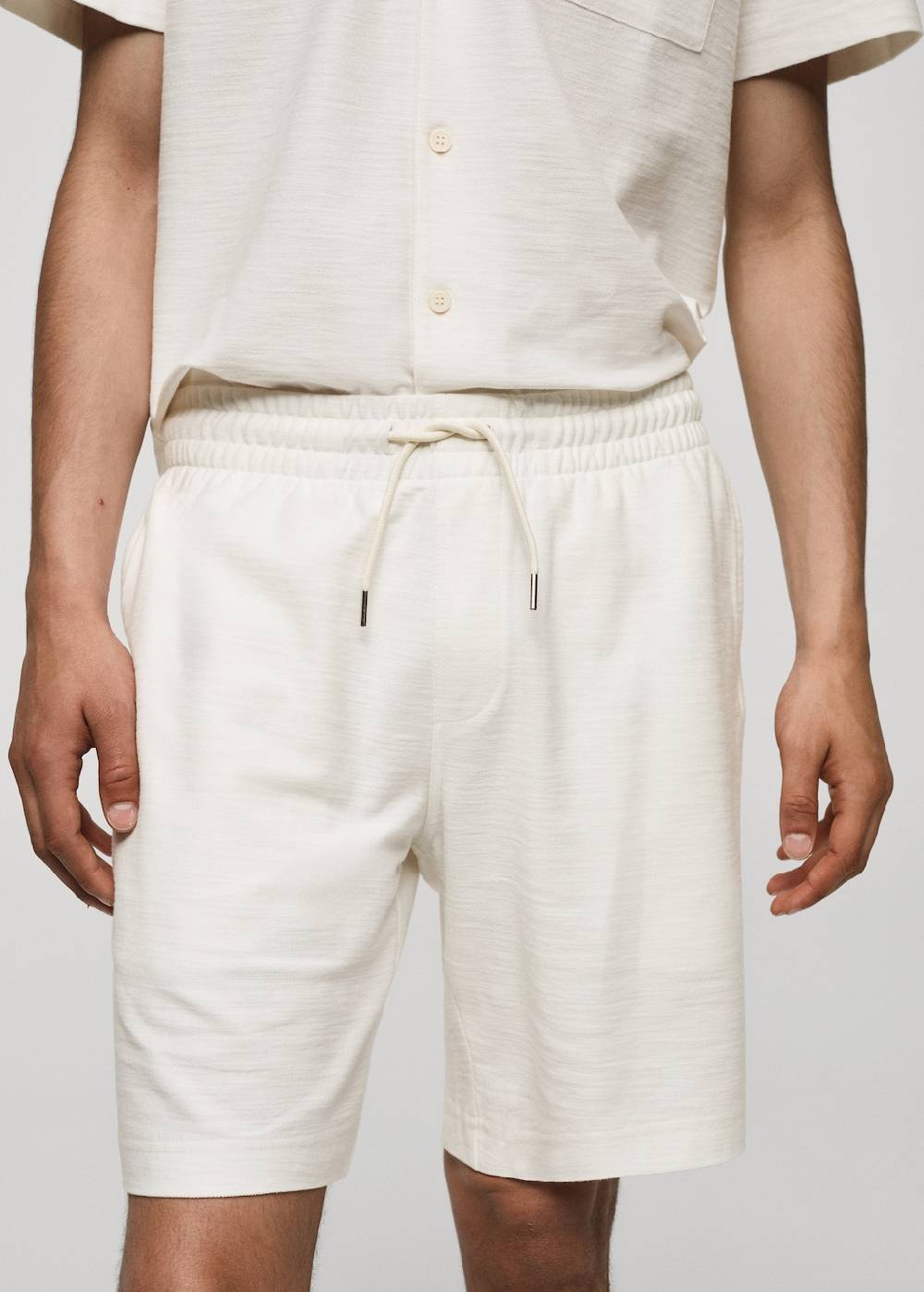 Mango Baumwoll-Bermudashorts mit Kordelzug Zeitlich begrenztes Angebot