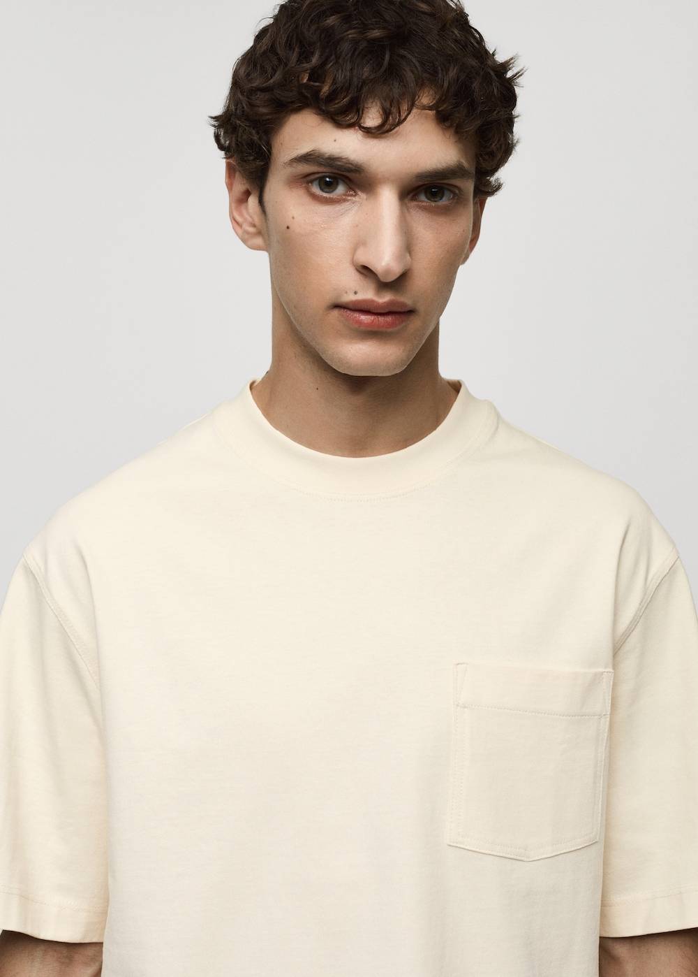 Mango T-Shirt aus 100 % Baumwolle mit Tasche Exklusive Angebote