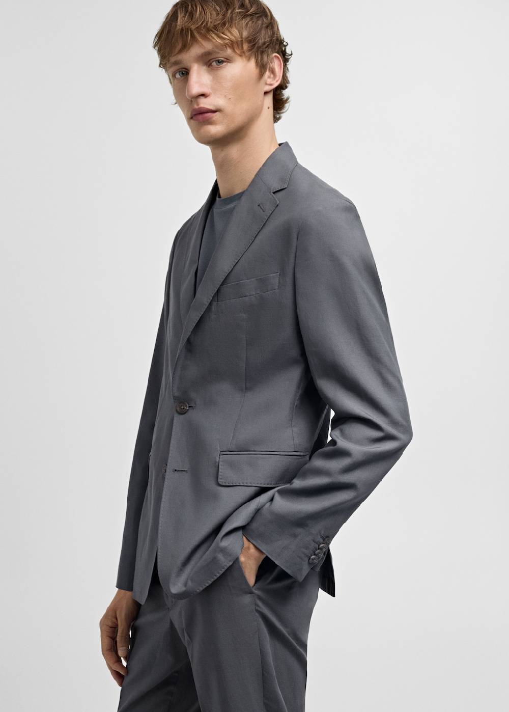Mango Slim Fit-Anzugblazer aus Leinengemisch Kauf eins, bekomm eins gratis