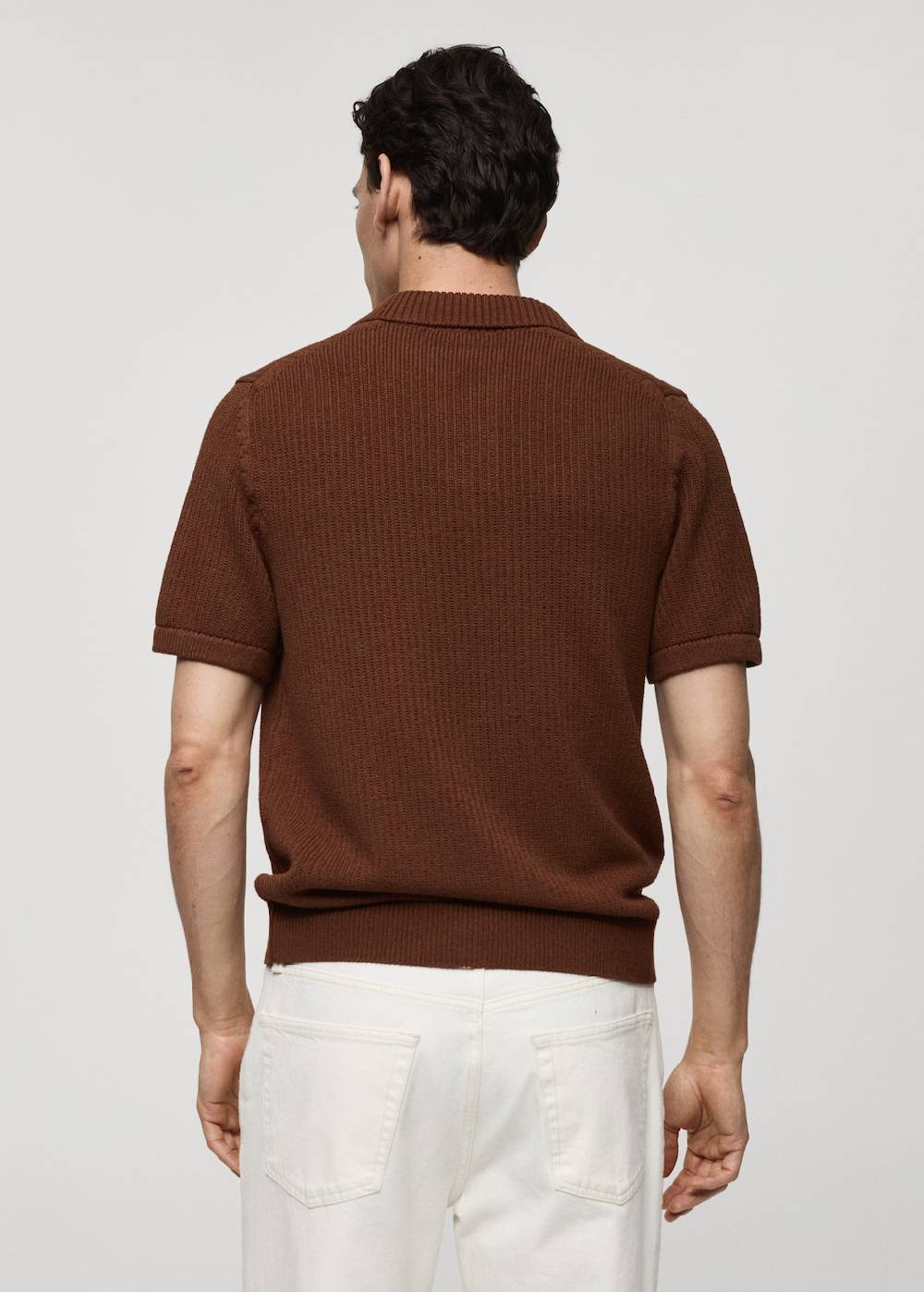 Mango Rippstrick-Poloshirt Wochenangebot