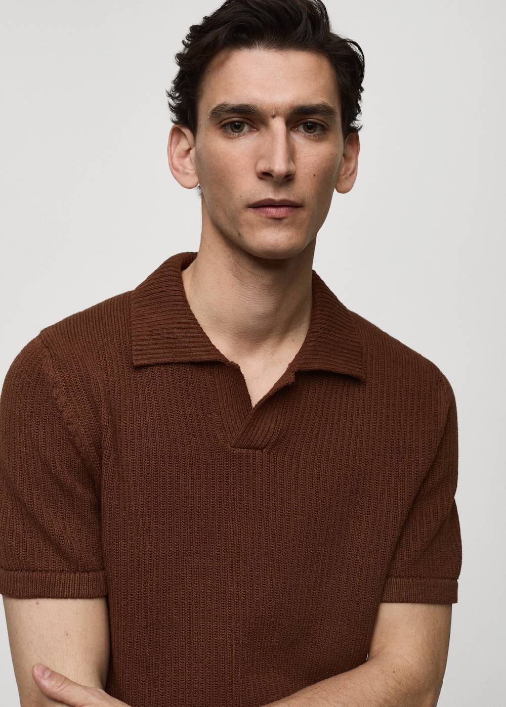 Mango Rippstrick-Poloshirt Wochenangebot