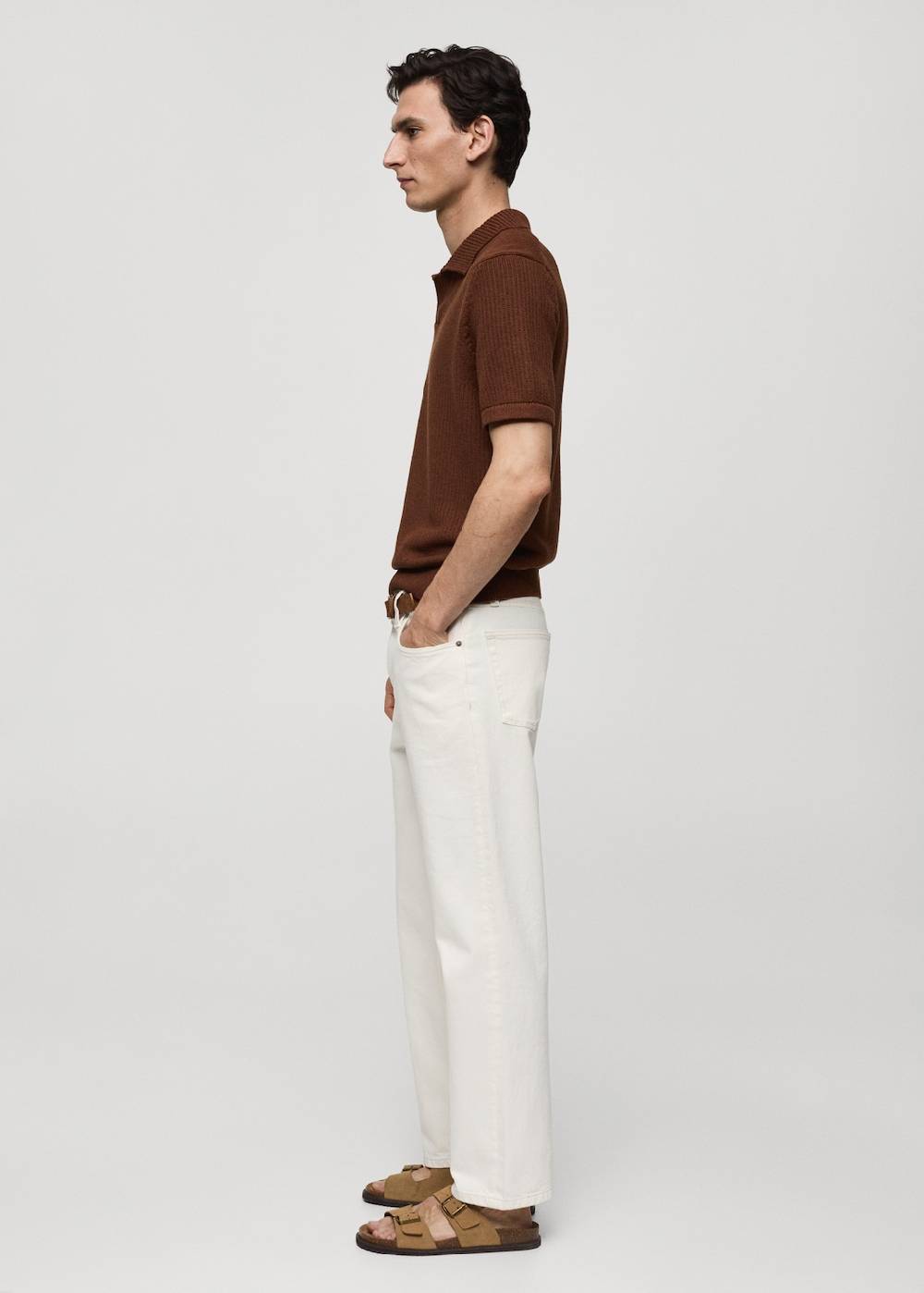 Mango Rippstrick-Poloshirt Wochenangebot
